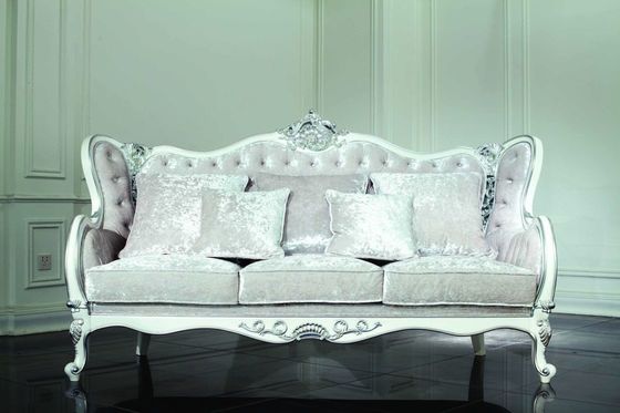 Set Sofa Chesterfield Beludru 3 Kursi
