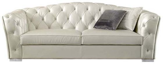 Grey SGS Modern Light Luxury Leather Recliner Sofa Nyaman Lembut Untuk Ruang Tamu
