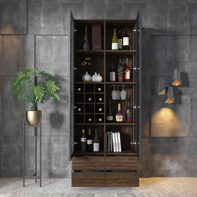 Melamin MDF Corner Bar Lemari Pajangan Anggur Rumah Perabot Ruang Tamu Mewah