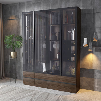 Melamin MDF Corner Bar Lemari Pajangan Anggur Rumah Perabot Ruang Tamu Mewah