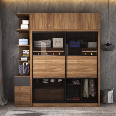 Lemari Pakaian Kayu Pintu Geser