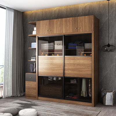 Lemari Pakaian Kayu Pintu Geser