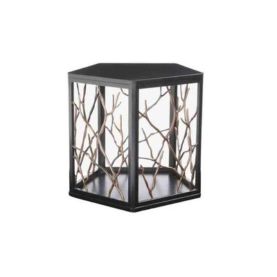 Meja Kopi Modern Stainless Steel Grid