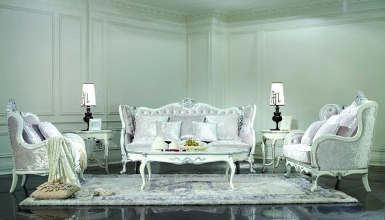 Set Sofa Chesterfield Beludru 3 Kursi