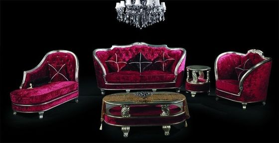 Set Furnitur Beludru Biru Nordik