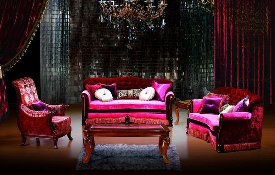 Set Furnitur Beludru Biru Nordik